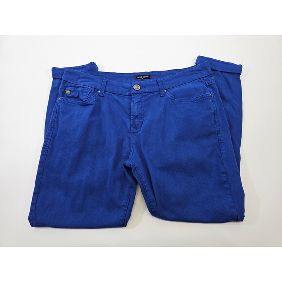 Dear John 30 Tapered Leg Folded Cuff Denim Jeans Mid Rise Stretch Mom Blue EUC - Picture 3 of 7